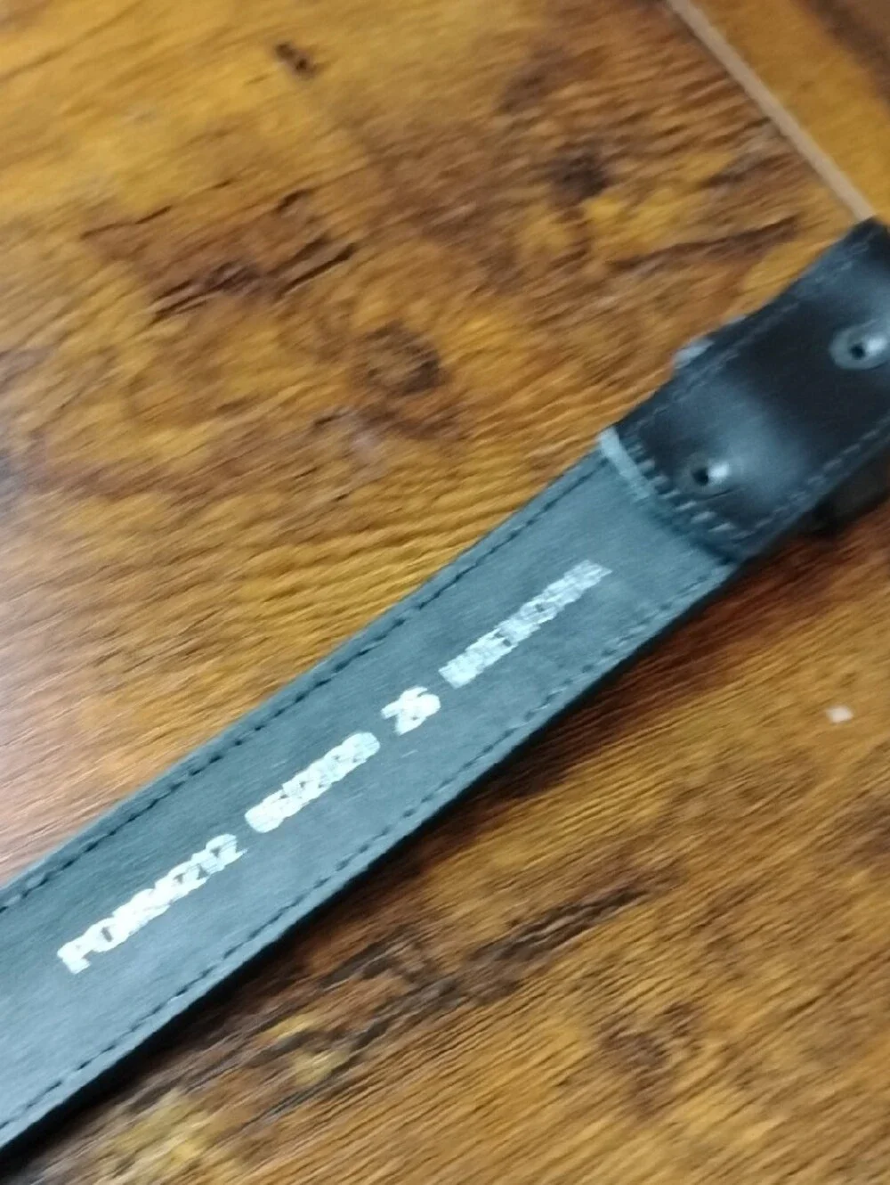 Children's Black Tooled Leather Belt with Silver Bull Buckel